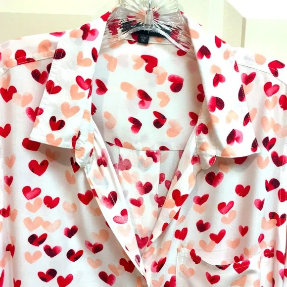 Sprinkled Hearts L/S Rayon Shirt - Picture 1 of 10